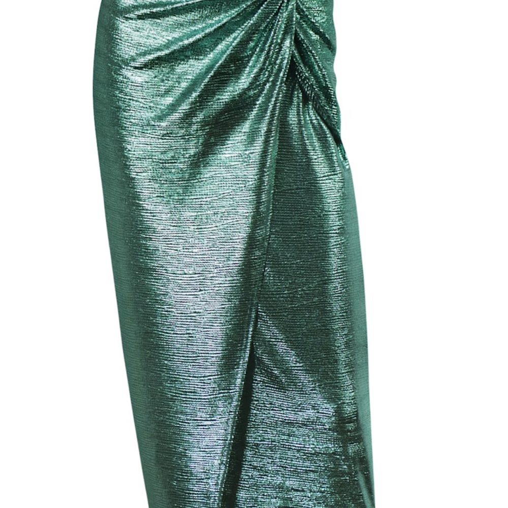 Emerald Shimmer Pencil Skirt